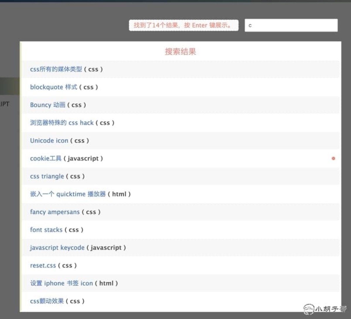 search snippet