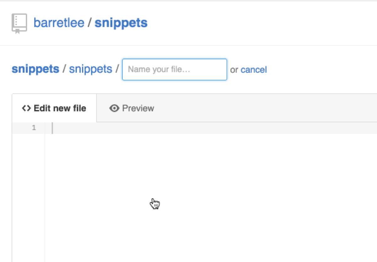 github add snippet
