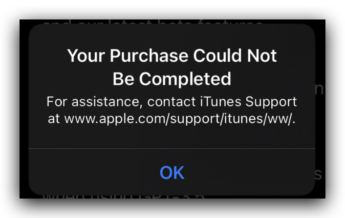 Gift Card Pay Failed